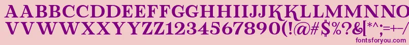 Lova Valove Serif Font by 7NTypes-Schriftart – Violette Schriften auf rosa Hintergrund