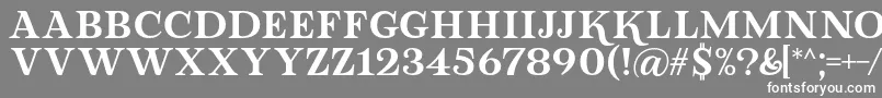 Lova Valove Serif Font by 7NTypes-Schriftart – Weiße Schriften auf grauem Hintergrund