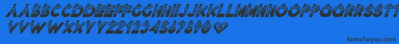 Lovantine Black italic Font – Black Fonts on Blue Background