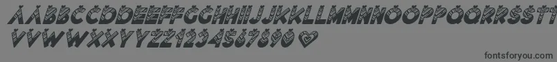Lovantine Black italic-Schriftart – Schwarze Schriften auf grauem Hintergrund