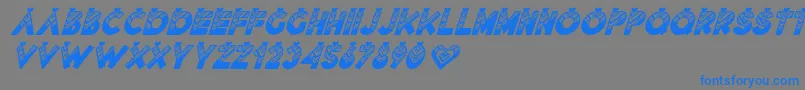 Шрифт Lovantine Black italic – синие шрифты на сером фоне