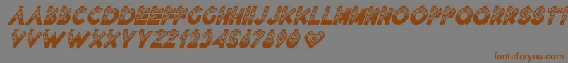 Шрифт Lovantine Black italic – коричневые шрифты на сером фоне