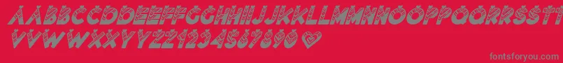 Шрифт Lovantine Black italic – серые шрифты на красном фоне