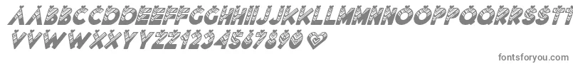 Шрифт Lovantine Black italic – серые шрифты на белом фоне
