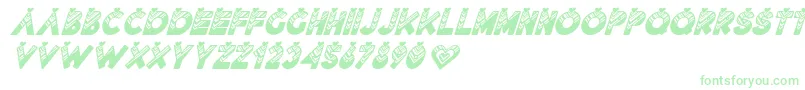 Lovantine Black italic Font – Green Fonts on White Background