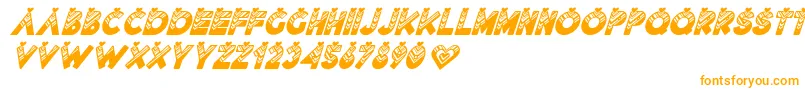 Lovantine Black italic Font – Orange Fonts on White Background