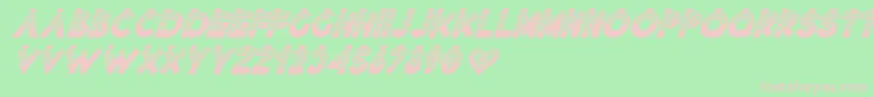 Шрифт Lovantine Black italic – розовые шрифты на зелёном фоне