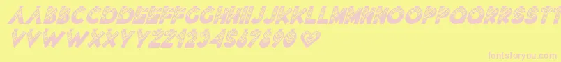 Lovantine Black italic Font – Pink Fonts on Yellow Background