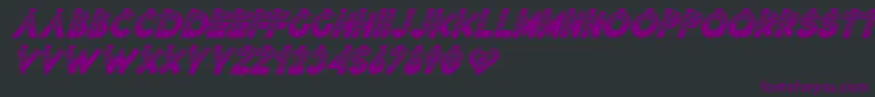 Lovantine Black italic-fontti – violetit fontit mustalla taustalla