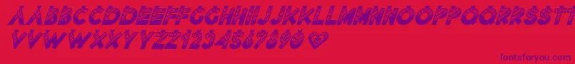 Lovantine Black italic Font – Purple Fonts on Red Background