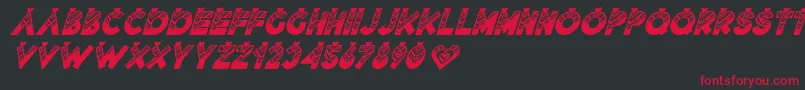Lovantine Black italic Font – Red Fonts on Black Background