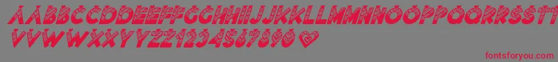Lovantine Black italic Font – Red Fonts on Gray Background