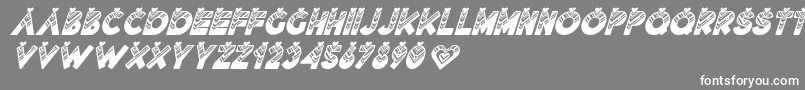 Lovantine Black italic Font – White Fonts on Gray Background