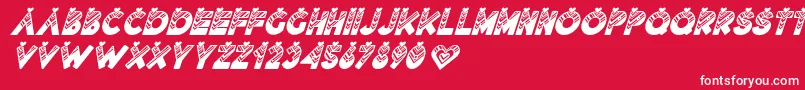 Шрифт Lovantine Black italic – белые шрифты на красном фоне