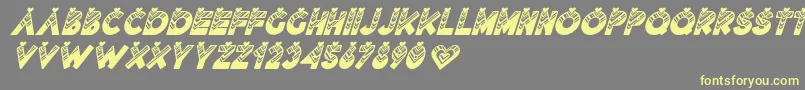 Lovantine Black italic-fontti – keltaiset fontit harmaalla taustalla