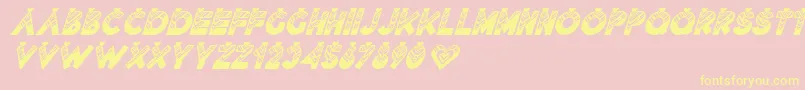 Шрифт Lovantine Black italic – жёлтые шрифты на розовом фоне