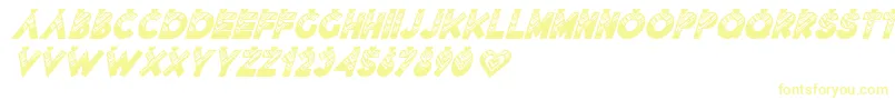 Lovantine Black italic Font – Yellow Fonts on White Background