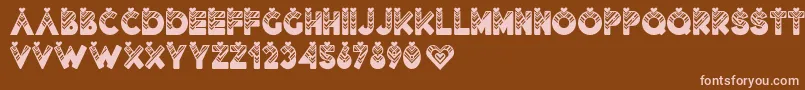Lovantine Black Font – Pink Fonts on Brown Background