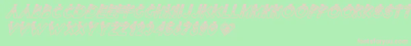 Lovantine italic Font – Pink Fonts on Green Background