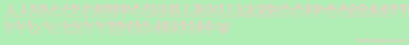 Lovantine Font – Pink Fonts on Green Background