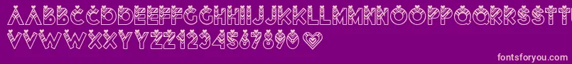 Lovantine Font – Pink Fonts on Purple Background