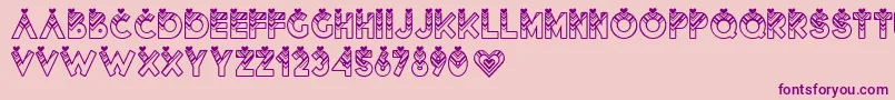 Lovantine Font – Purple Fonts on Pink Background