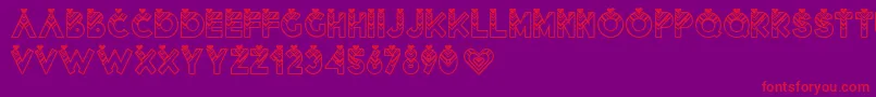 Lovantine Font – Red Fonts on Purple Background