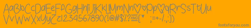 Love  Sunshine   Font – Gray Fonts on Orange Background