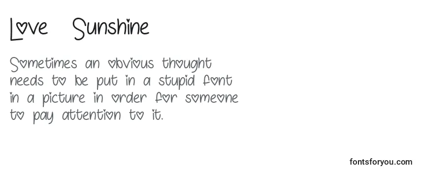 Love  Sunshine   Font