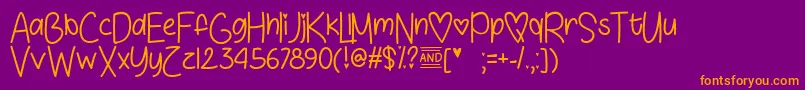 Love  Sunshine   Font – Orange Fonts on Purple Background