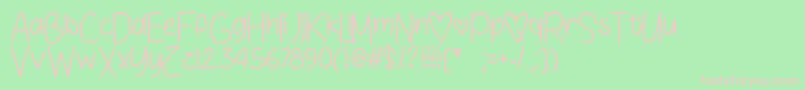 Love  Sunshine   Font – Pink Fonts on Green Background