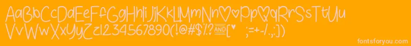 Love  Sunshine   Font – Pink Fonts on Orange Background