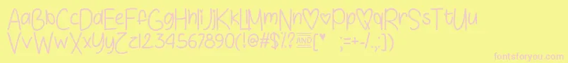 Love  Sunshine   Font – Pink Fonts on Yellow Background