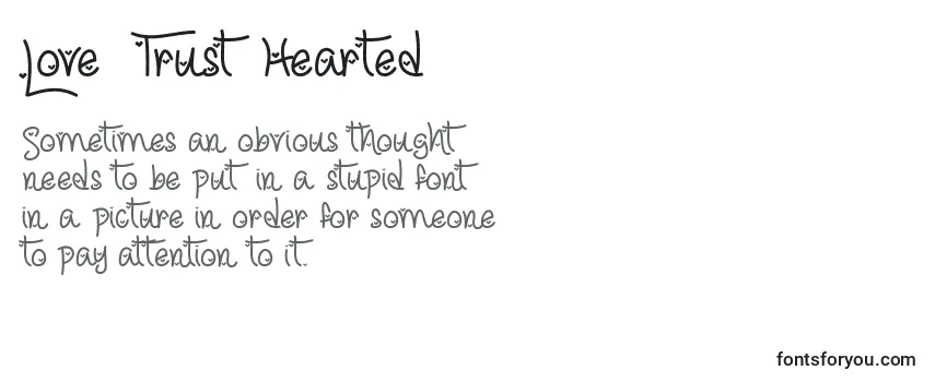 Love  Trust Hearted Font