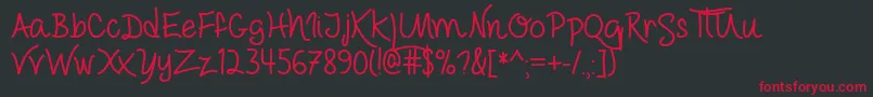 Love  Trust Font – Red Fonts on Black Background