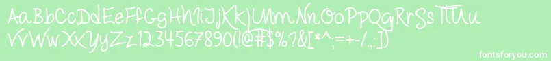 フォントLove  Trust – 緑の背景に白い文字