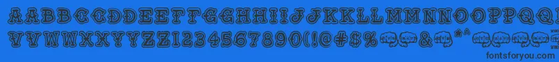 Love and Hate Font – Black Fonts on Blue Background