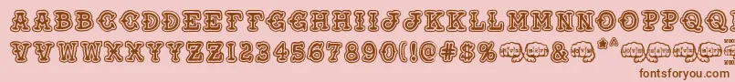 Love and Hate Font – Brown Fonts on Pink Background