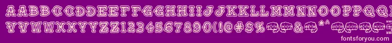 Love and Hate Font – Pink Fonts on Purple Background