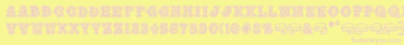 Шрифт Love and Hate – розовые шрифты на жёлтом фоне
