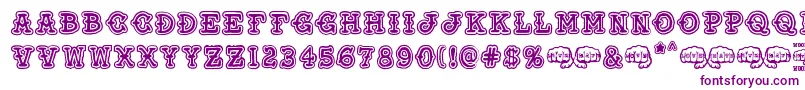 Love and Hate Font – Purple Fonts on White Background