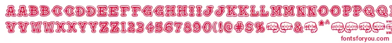 フォントLove and Hate – 白い背景に赤い文字