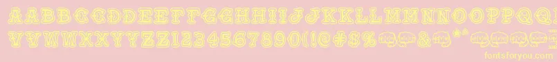 fuente Love and Hate – Fuentes Amarillas Sobre Fondo Rosa