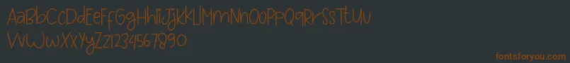 Love and sweet massage Font – Brown Fonts on Black Background