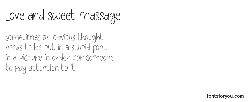 Review of the Love and sweet massage Font