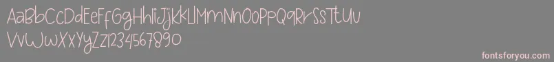 Love and sweet massage Font – Pink Fonts on Gray Background