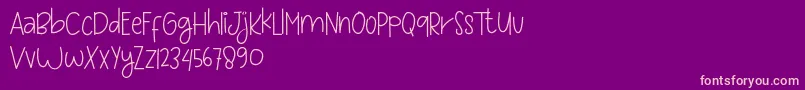 Love and sweet massage Font – Pink Fonts on Purple Background