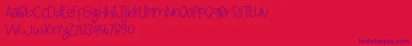 Шрифт Love and sweet massage – фиолетовые шрифты на красном фоне