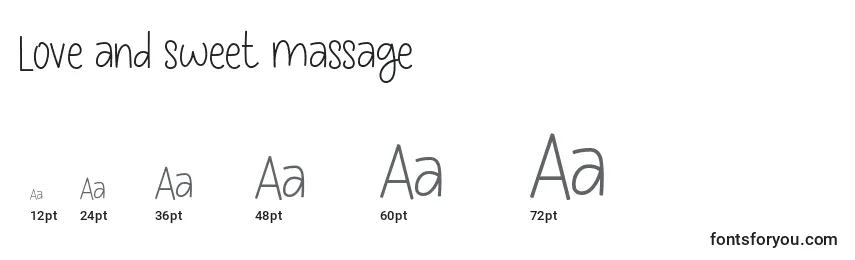 Love and sweet massage (132955) Font Sizes