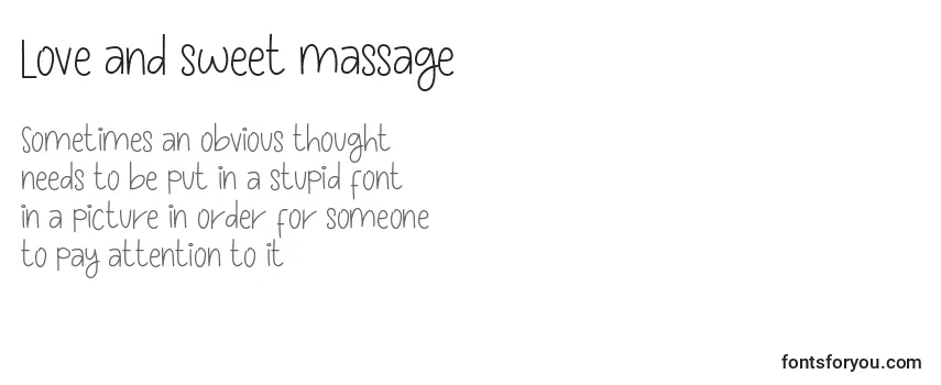 Review of the Love and sweet massage (132955) Font